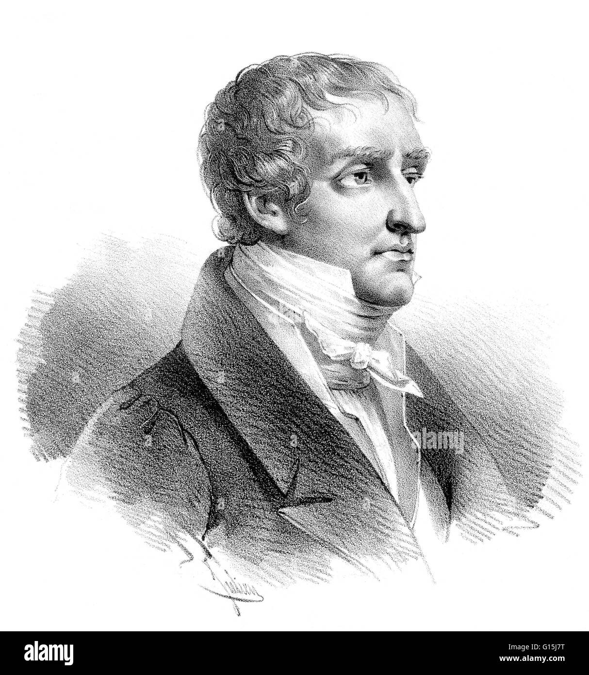 Antoine François, Comte de Fourcroy (1755-1809) war ein französischer Chemiker und ein Zeitgenosse von Antoine Lavoisier. Fourcroy zusammen mit Lavoisier, Guyton de Morveau und Claude Berthollet Methode de Nomenklatur Chimique, ein Werk, das dazu, Standa beigetragen Stockfoto