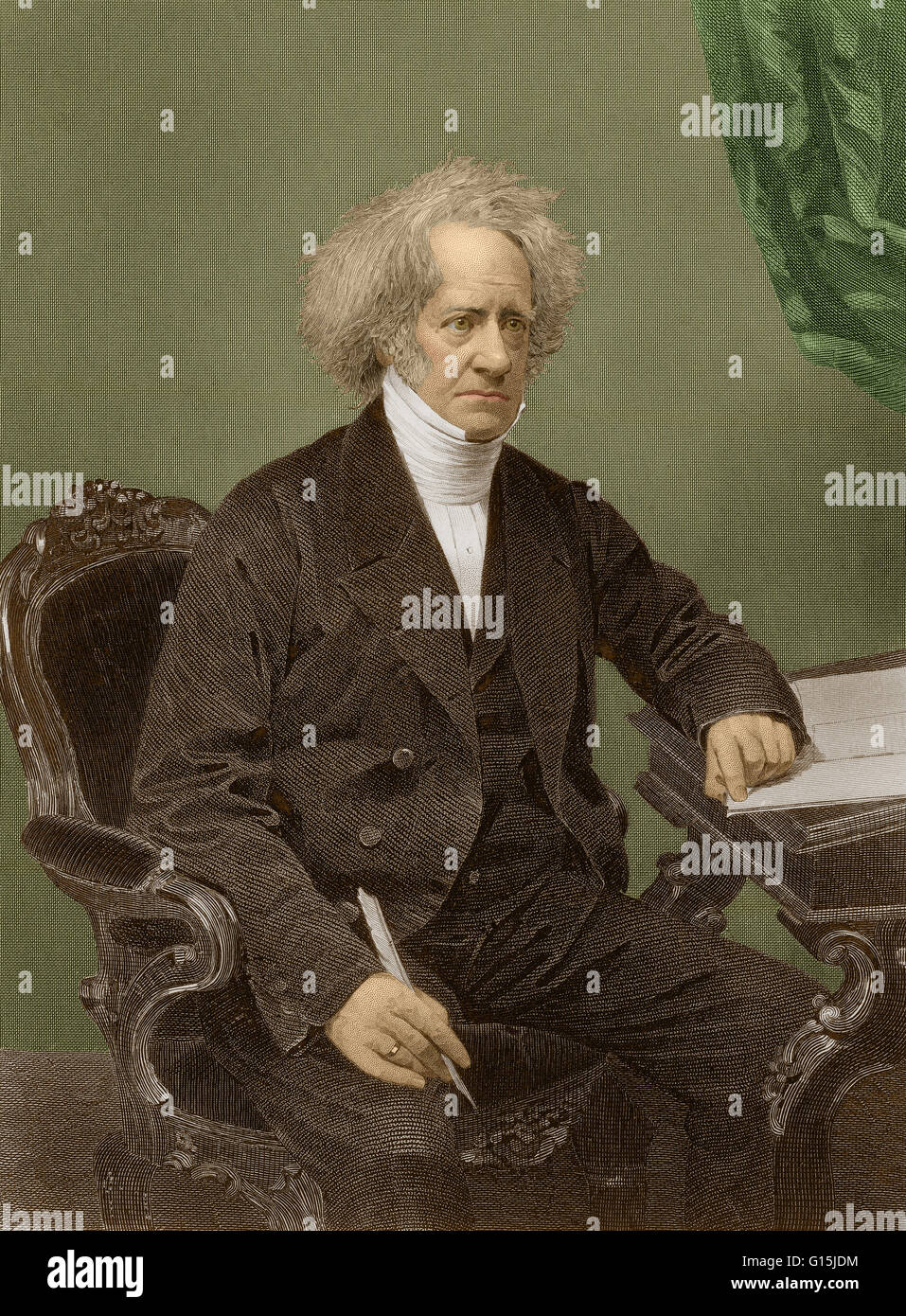 John Frederick William Herschel, 1. Baronet (7. März 1792-11. Mai 1871) war ein englischer Mathematiker, Astronom, Chemiker und experimentelle Fotograf/Erfinder, der in manchen Jahren auch wertvolle botanische Arbeit tat. Herschel entstand die Verwendung der Ju Stockfoto