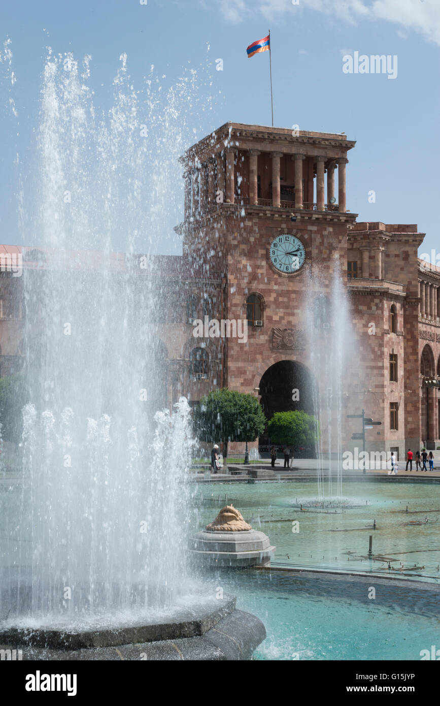 Republik-Quadrat, Yerevan, Armenien, Zentral-Asien, Asien Stockfoto