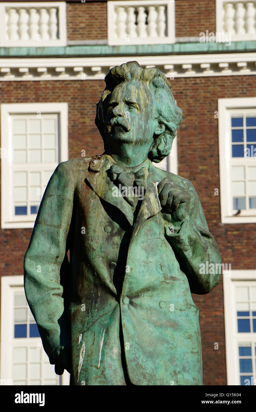 Statue des Komponisten Edvard Grieg, Bergen, Hordaland, Norwegen, Skandinavien, Europa Stockfoto