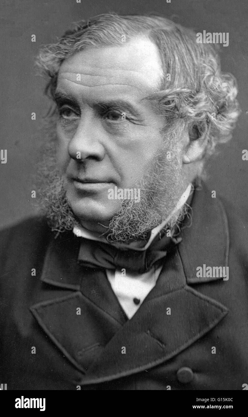 William Robert Grove (1811 – 1896) war ein Richter und physische Wissenschaftler. Er erwartet die allgemeine Theorie der Erhaltung der Energie, und war ein Pionier der Brennstoffzellen-Technologie. Grove entwickelte 1842 die erste Brennstoffzelle (die er nannte das Gas Photovoltaik Stockfoto
