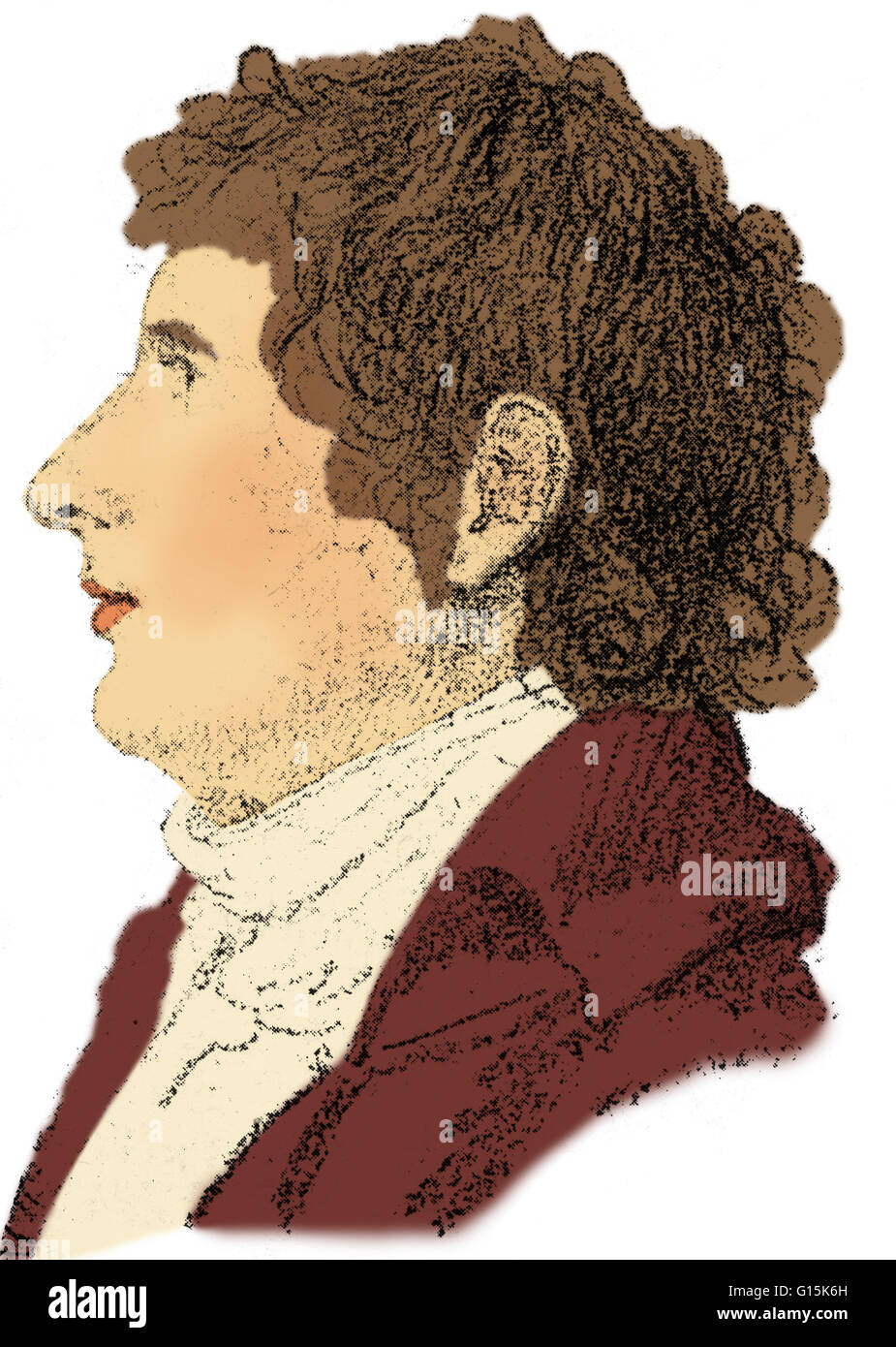 Jean Baptiste Joseph Fourier (1768-1830), ein französischer Mathematiker und Physiker am besten bekannt für die Einleitung der Untersuchung von Fourier-Reihen und ihre Anwendungen zu Problemen der Wärmeübertragung und Vibrationen. Die Fourier-Reihe ist eine unendliche Reihe dessen Stockfoto