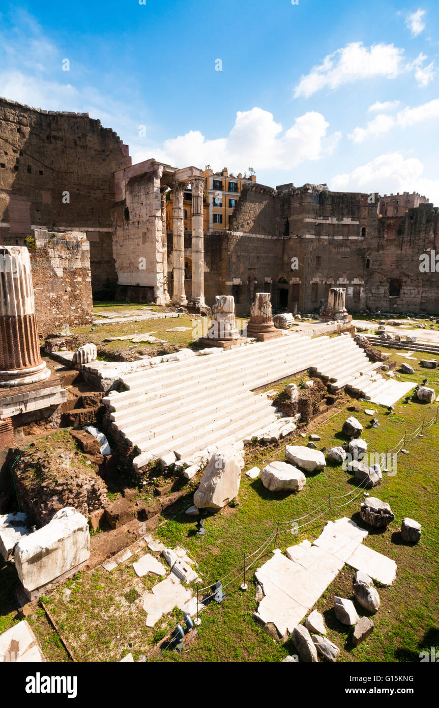 Reste des Forums des Augustus mit Tempel des Mars Ultor, Rom, Unesco World Heritage Site, Latium, Italien, Europa Stockfoto