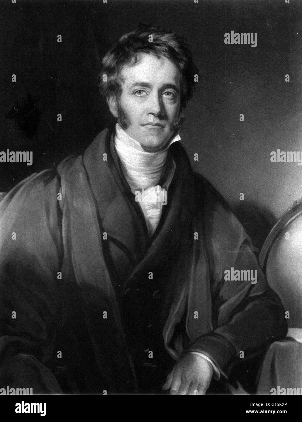 John Frederick William Herschel, war 1. Baronet (7. März 1792 - 11. Mai 1871), ein englischer Mathematiker, Astronom, Chemiker und experimentelle Fotograf/Erfinder, der in manchen Jahren auch wertvolle botanische Arbeit tat. Herschel entstand die Verwendung des J Stockfoto