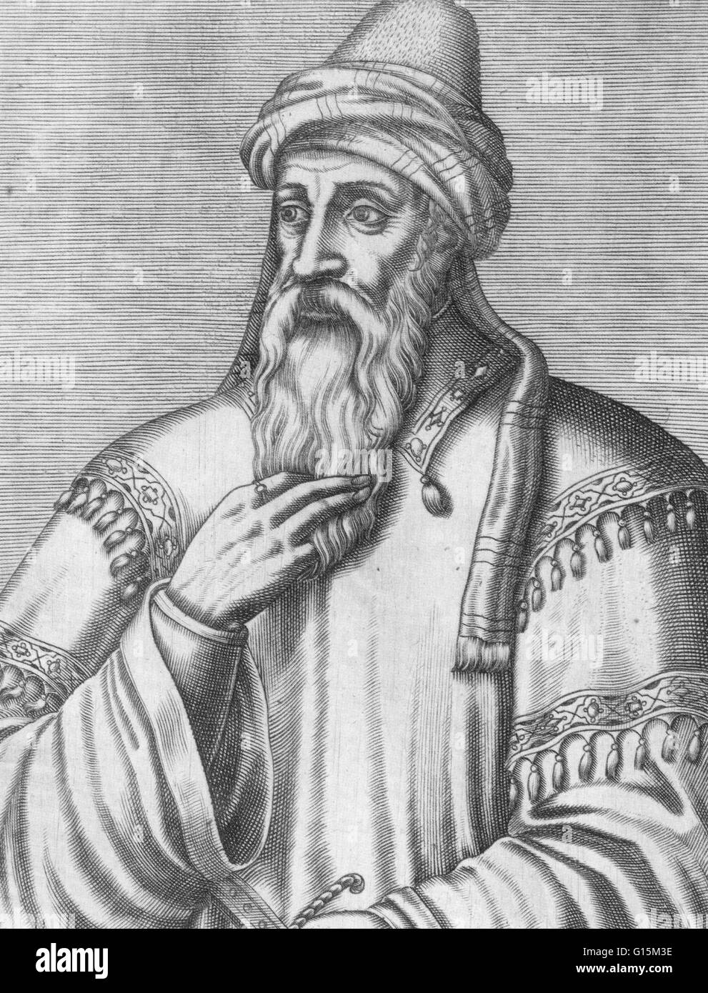 Salah Ad-Din Yusuf ibn Ayyub (1138-1193) war eine kurdische Muslim, wer wurde der erste Sultan von Ägypten und Syrien, und gründete die ayyubidische Dynastie. Auf dem Höhepunkt seiner Macht enthalten seine Sultanat Ägypten, Syrien, Mesopotamien, Hedschas, Jemen, und Teile des Nordens Stockfoto