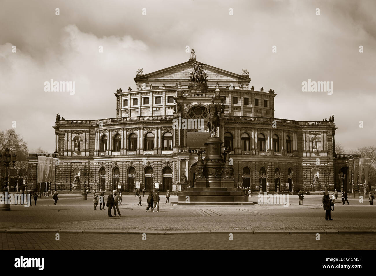 Semperoper, Dresden, Deutschland, Stockfoto