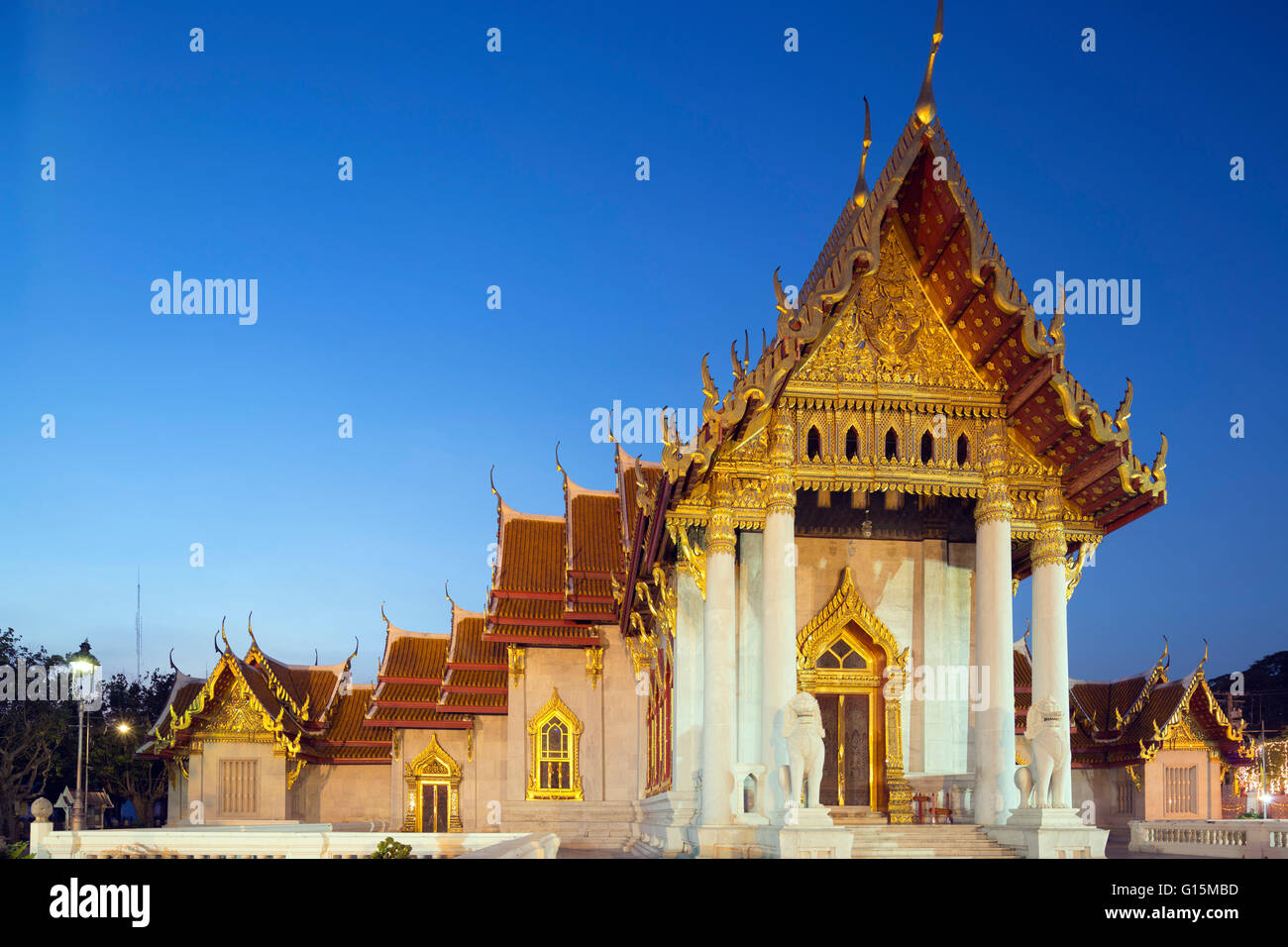 Wat Benchamabophit (Marmor-Tempel), Bangkok, Thailand, Südostasien, Asien Stockfoto