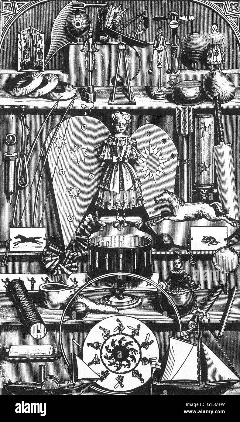 Frontispiz, Wissenschaft im Kindergarten, 1876 von t.w. Earle. Stockfoto