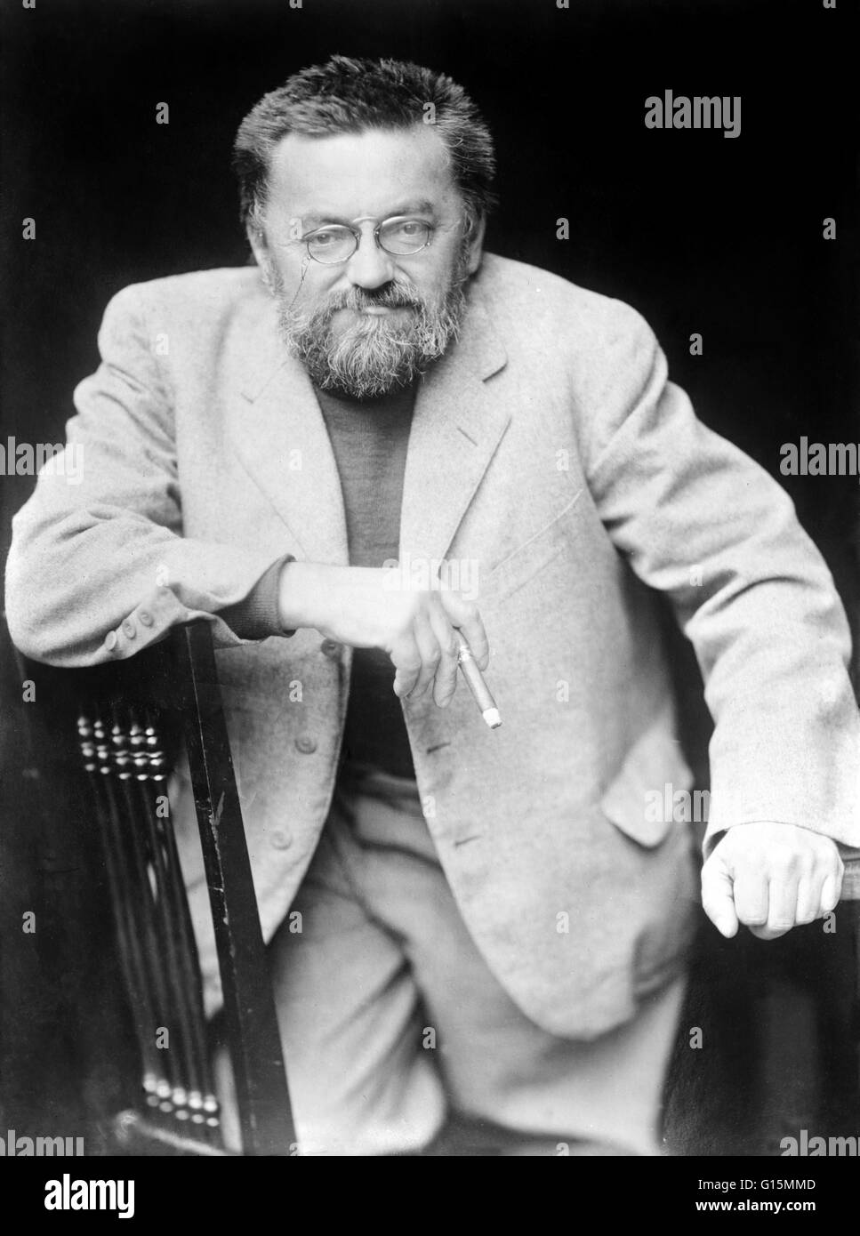 Charles Proteus Steinmetz (9. April 1865 - 26. Oktober 1923) war ein deutsch-US-amerikanischer Mathematiker und Elektrotechniker. Er förderte die Entwicklung des Wechselstroms, die den Ausbau der elektrischen Energietechnik in die United Stat ermöglichte Stockfoto