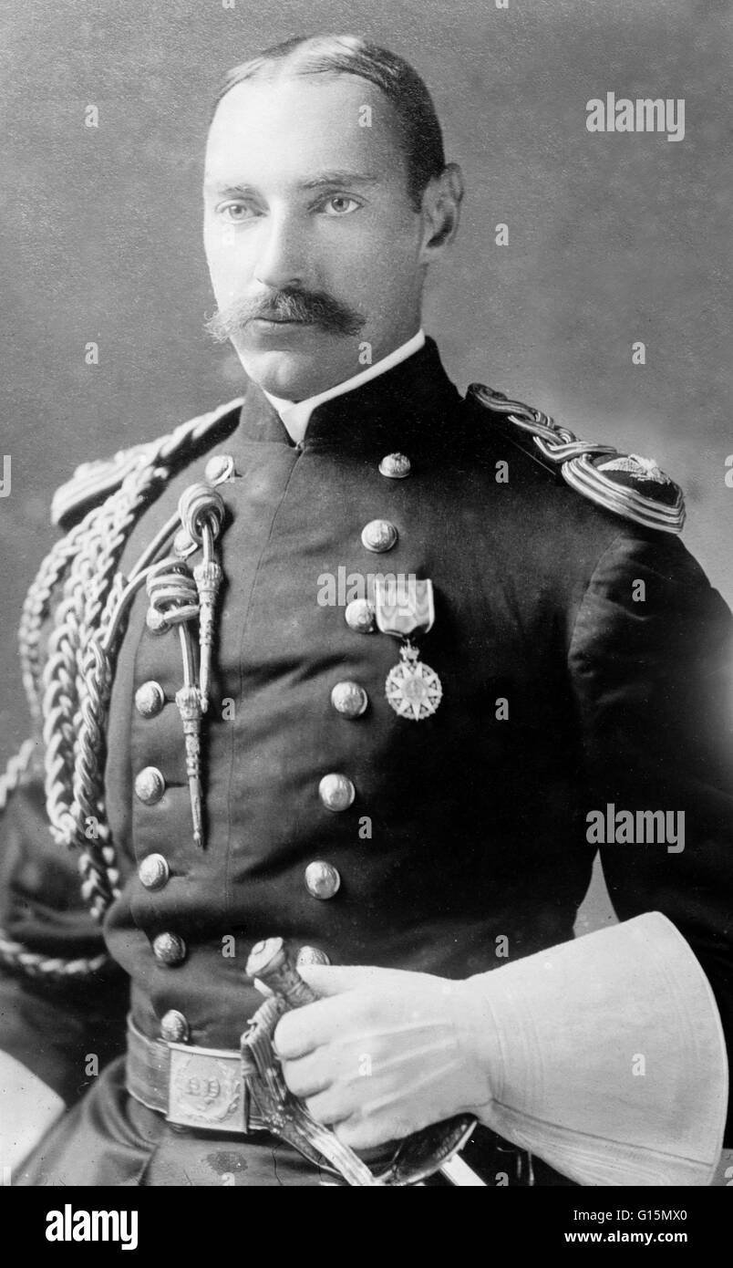 John Jacob Astor IV (13. Juli 1864 - 15. April 1912) war ein US-amerikanischer Geschäftsmann, Immobilien-Generator, Investor, Erfinder, Schriftsteller, Oberstleutnant im Spanisch-Amerikanischen Krieg und ein Mitglied der prominenten Astor-Familie. Unter Astors Leistungen wer Stockfoto