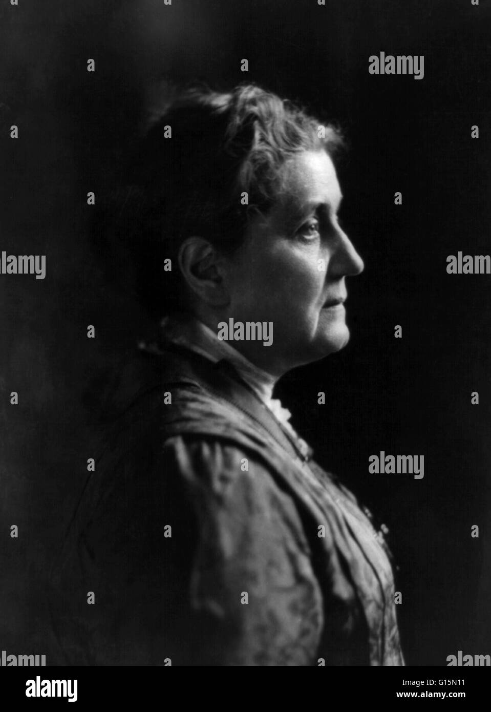 Jane Addams (6. September 1860 - 21. Mai 1935) war ein Pionier Siedlung Arbeiter, Gründer von Hull House in Chicago, öffentlichen Philosoph, Soziologe, Autor und Marktführer im Bereich Woman Suffrage und Frieden in der Welt. Sie war einer der bedeutendsten Reformatoren des Pro Stockfoto