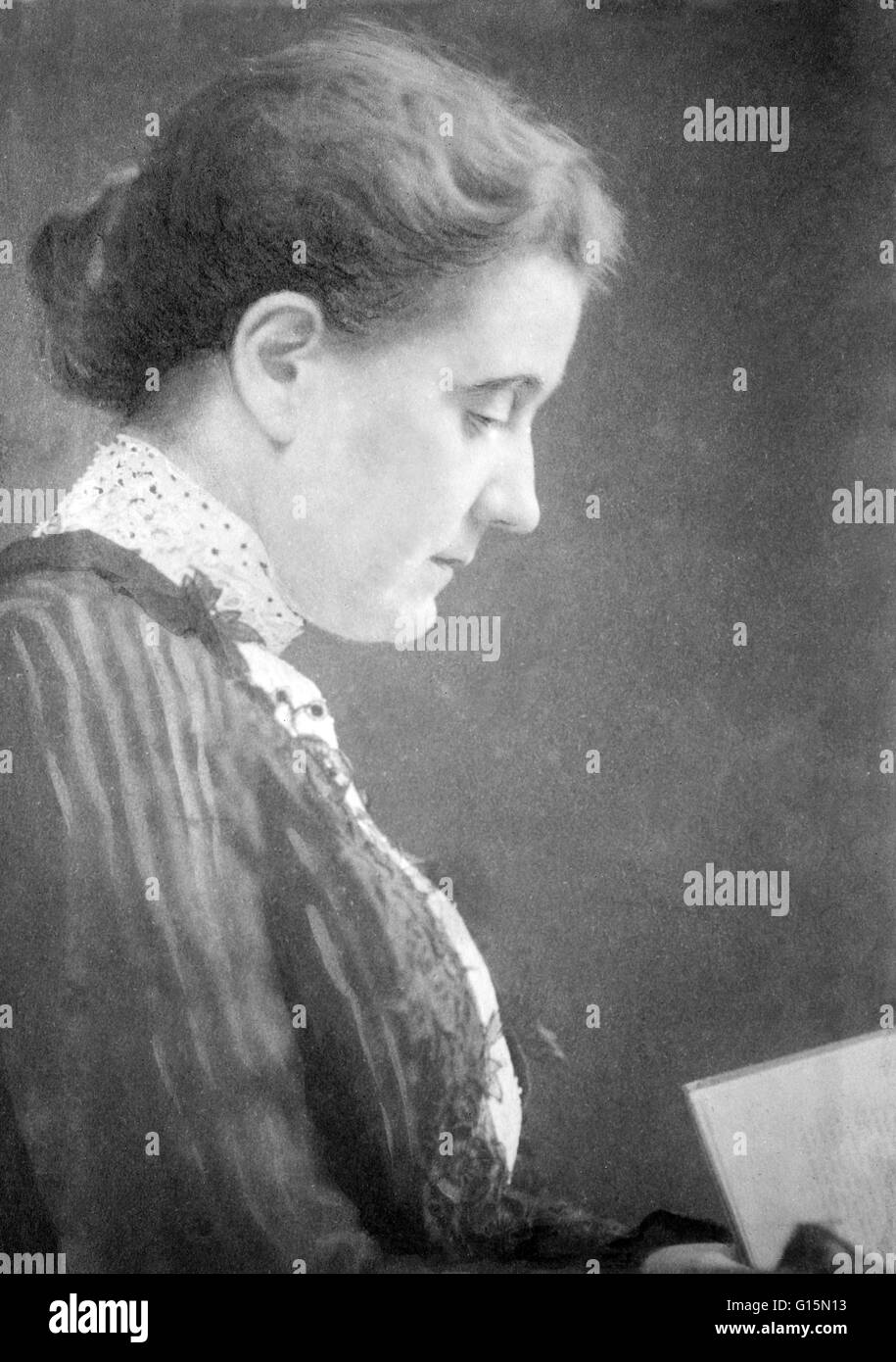 Jane Addams (6. September 1860 - 21. Mai 1935) war ein Pionier Siedlung Arbeiter, Gründer von Hull House in Chicago, öffentlichen Philosoph, Soziologe, Autor und Marktführer im Bereich Woman Suffrage und Frieden in der Welt. Sie war einer der bedeutendsten Reformatoren des Pro Stockfoto