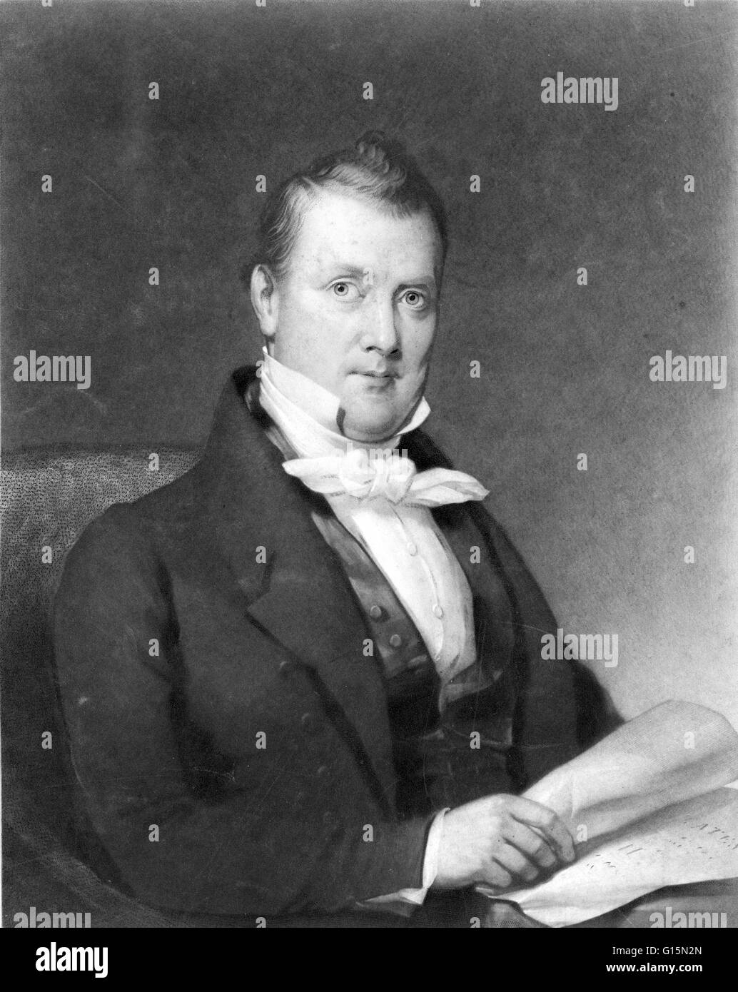 James Buchanan, Jr. (23. April 1791 - 1. Juni 1868) war der 15. Präsident der USA (1857-1861). Er ist der einzige Präsident, die ein Leben lang Junggeselle geblieben, und der letzte Präsident, geboren im 18. Jahrhundert. Er vertrat den Bundesstaat Pennsylvania in den USA Stockfoto