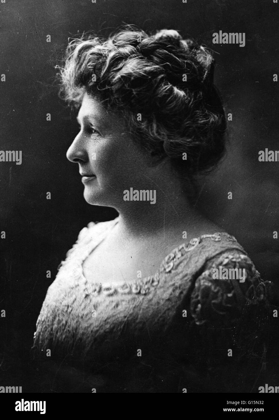 Porträt im Jahr 1922 genommen. Annie Jump Cannon (11. Dezember 1863 - 13. April 1941) war ein US-amerikanischer Astronom. Im Jahre 1880 wurde Kanone an Wellesley College in Massachusetts, verschickt, während welcher Zeit sie mit Scharlach befallen war und wurde fast vollständig de Stockfoto