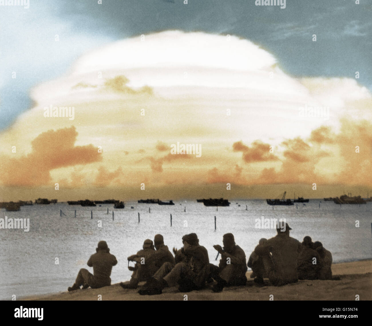 Operation Hardtack war ich eine Serie von 35 Atomtests durchgeführt durch die Vereinigten Staaten im Jahr 1958 in Pacific Proving Grounds. Im Jahr 1958 ging das Wettrüsten voran, mit der gewaltigen Waffen Produktionsinfrastruktur und beide Waffen Labs Betrieb bei voller Stockfoto