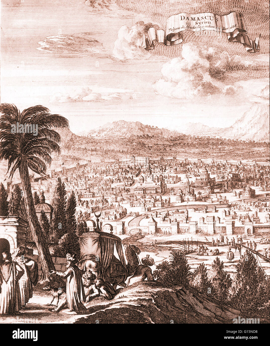 Damaskus, Syrien, 1668. Stockfoto