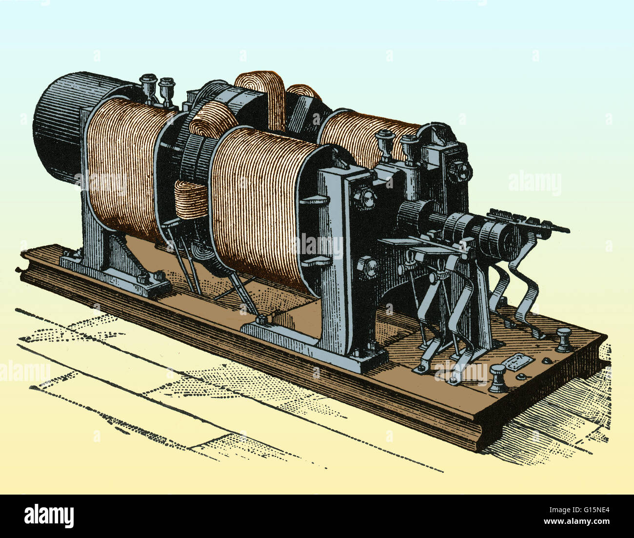 Dynamo-elektrische Maschine. Dynamo war der erste elektrische Generator liefern Energie für die ...