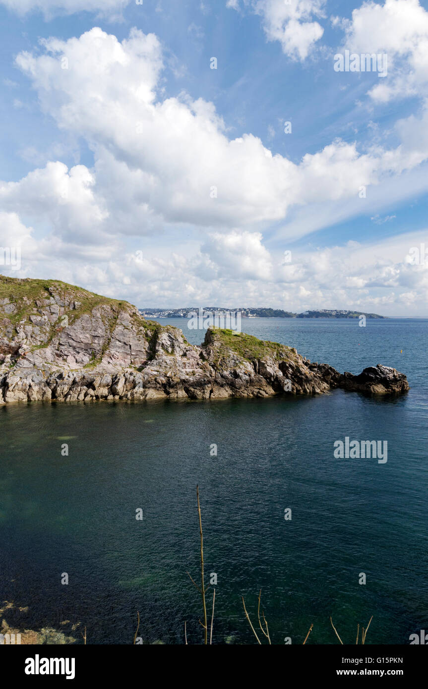 Churston Cove auf der Süd-West Coastal Path, Brixham, Devon, England. Stockfoto