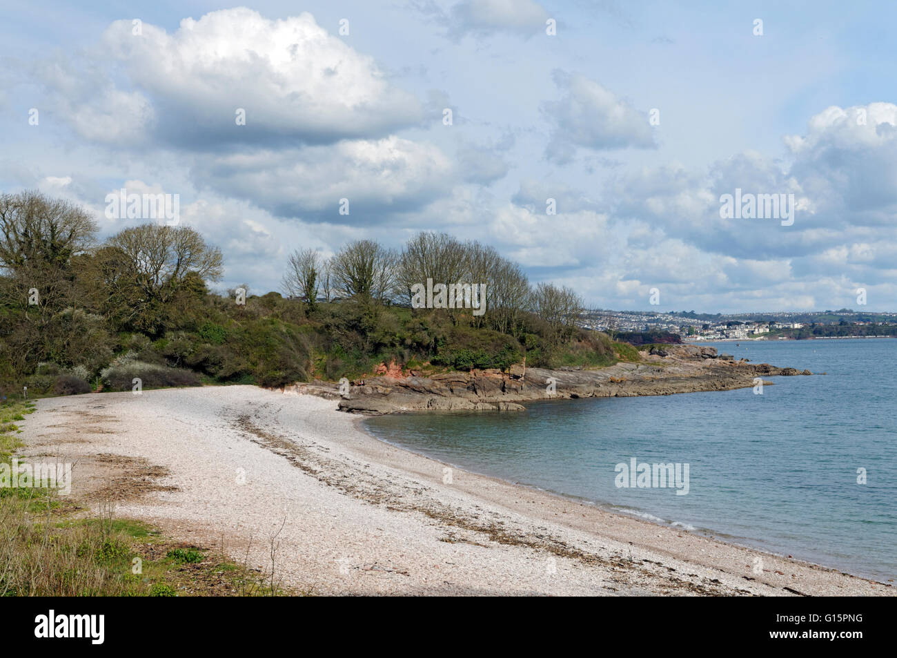 Elberry Cove, Churston Ferrers in der Nähe von Brixham, Devon, England. Stockfoto