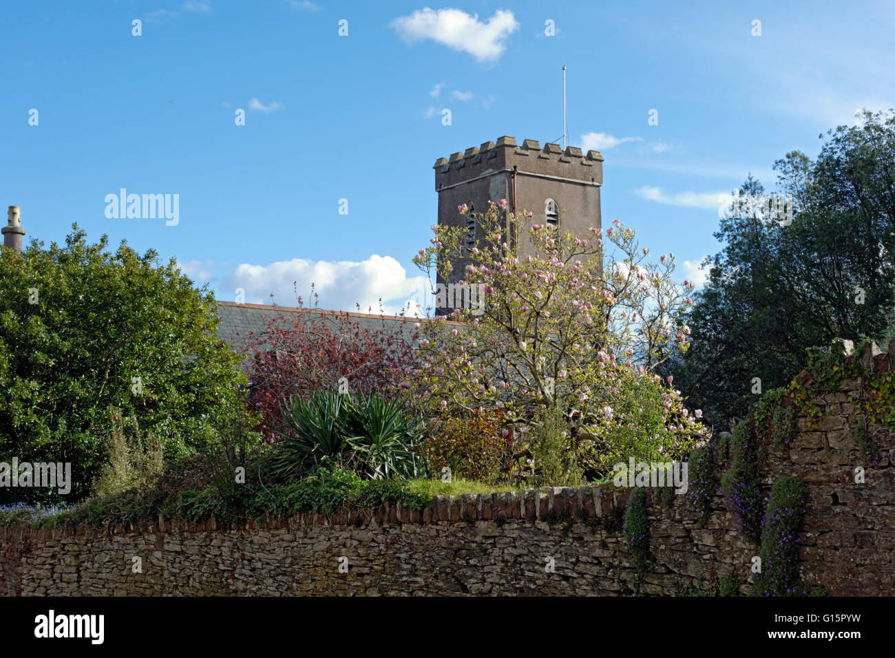 Str. Marys Kirche, Churston Ferrers in der Nähe von Brixham, South Devon, England. Stockfoto