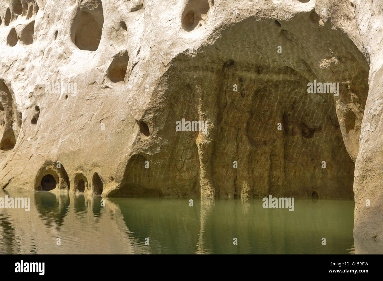 ein Detail der Stein, die durch Wasser erodiert Stockfoto