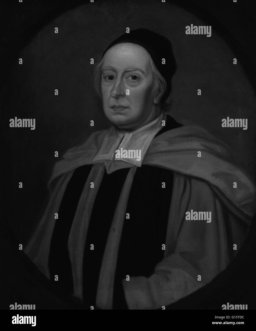 John Wallis (23. November 1616 - 28. Oktober 1703) war ein englischer Mathematiker, der Teil des Kredits für die Entwicklung der Infinitesimalrechnung gegeben ist. Zwischen 1643 und 1689 diente er als Chef Kryptologen für das Parlament und den königlichen Hof. H Stockfoto