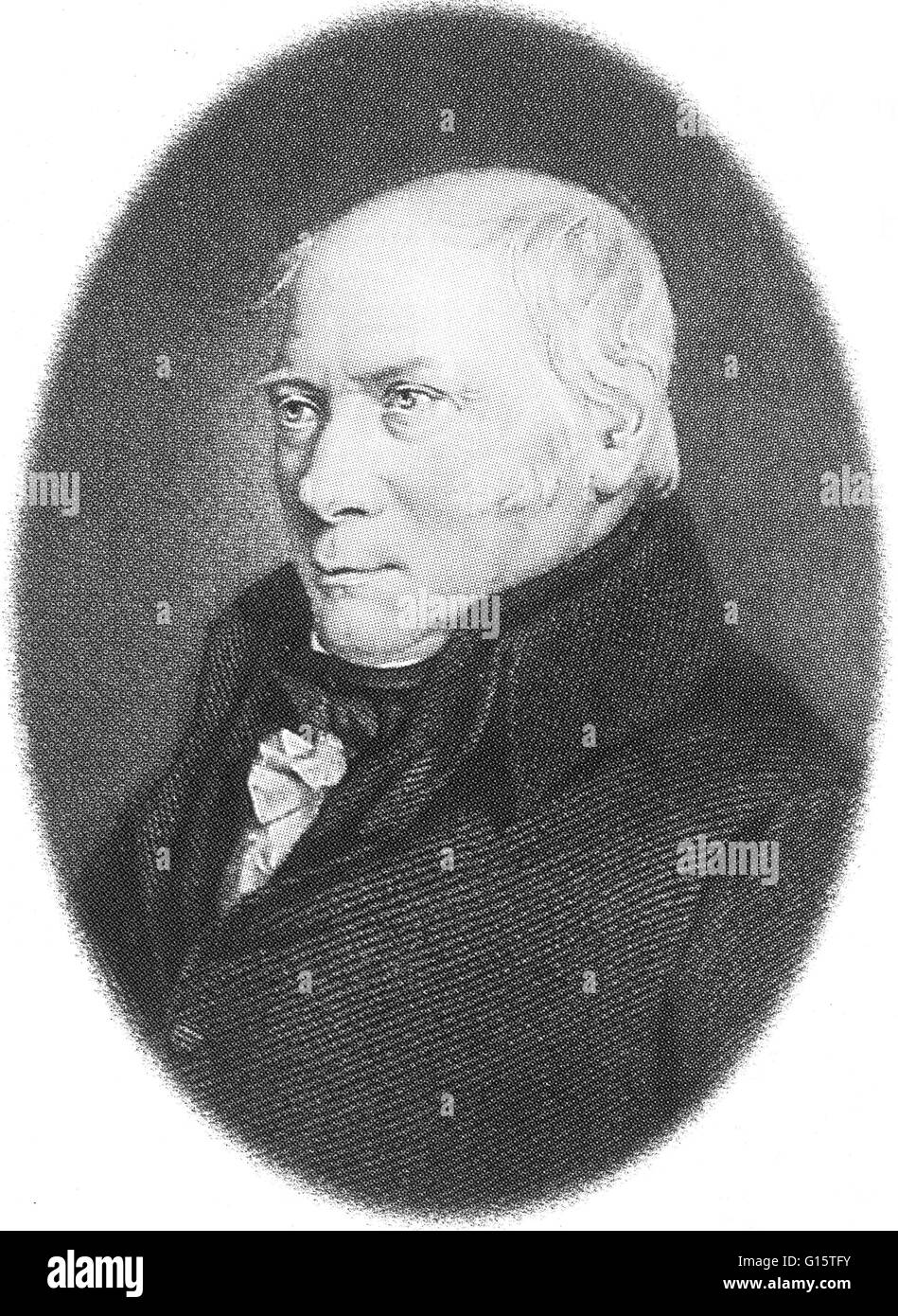 William "Schichten" Smith (März 34, 1769 - 28. August 1839) war ein englischer Geologe, mit der Erstellung der ersten landesweiten geologischen Karte gutgeschrieben. Er gilt als "Vater der englischen Geologie" für die Zusammenstellung der geologischen Geschichte von England und Wales in einem Stockfoto