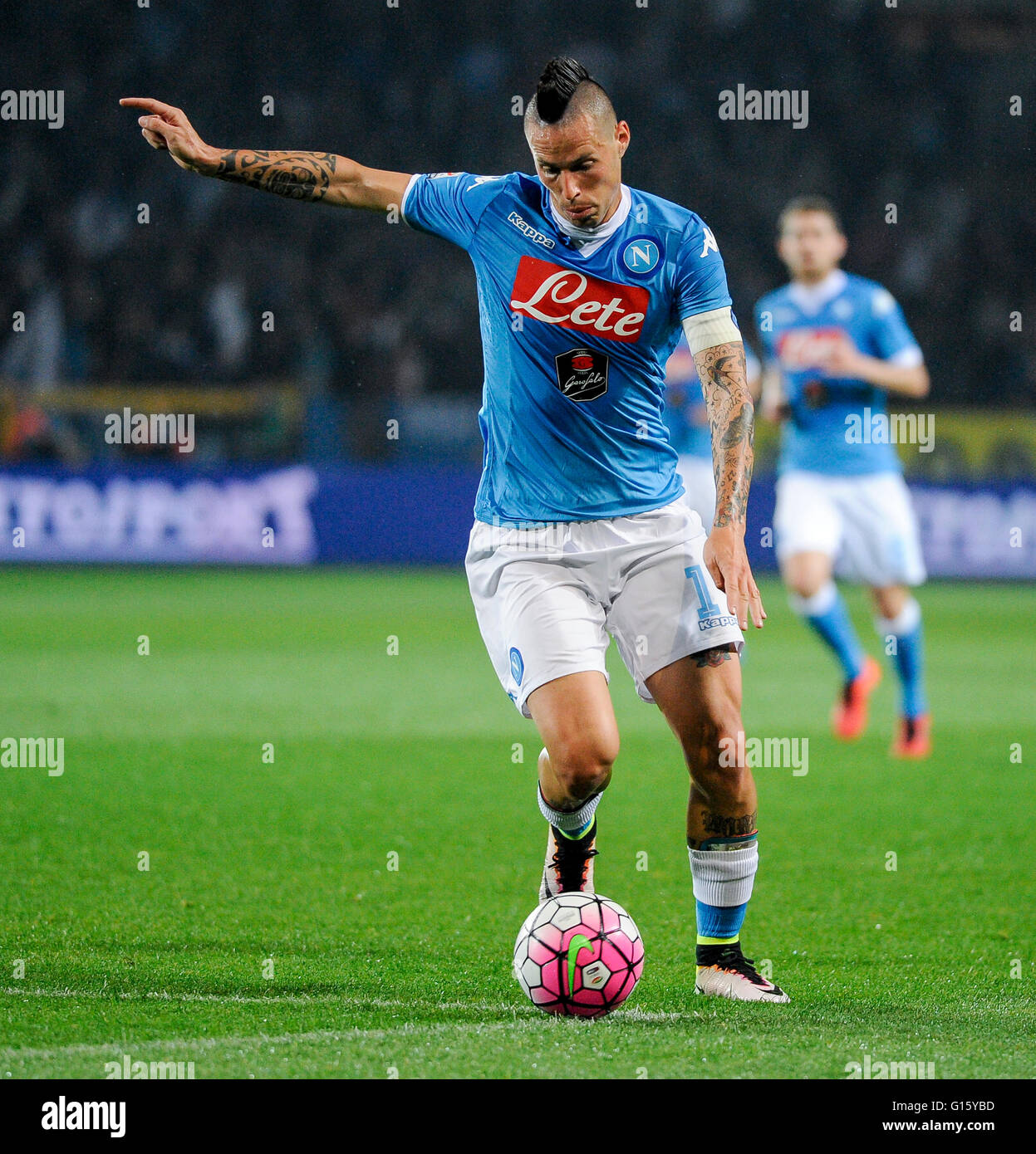 Turin, Italien. 8. Mai, 2016: Marek Hamsik in Aktion während der Serie A Fußballspiel zwischen FC Torino und SSC Napoli Stockfoto