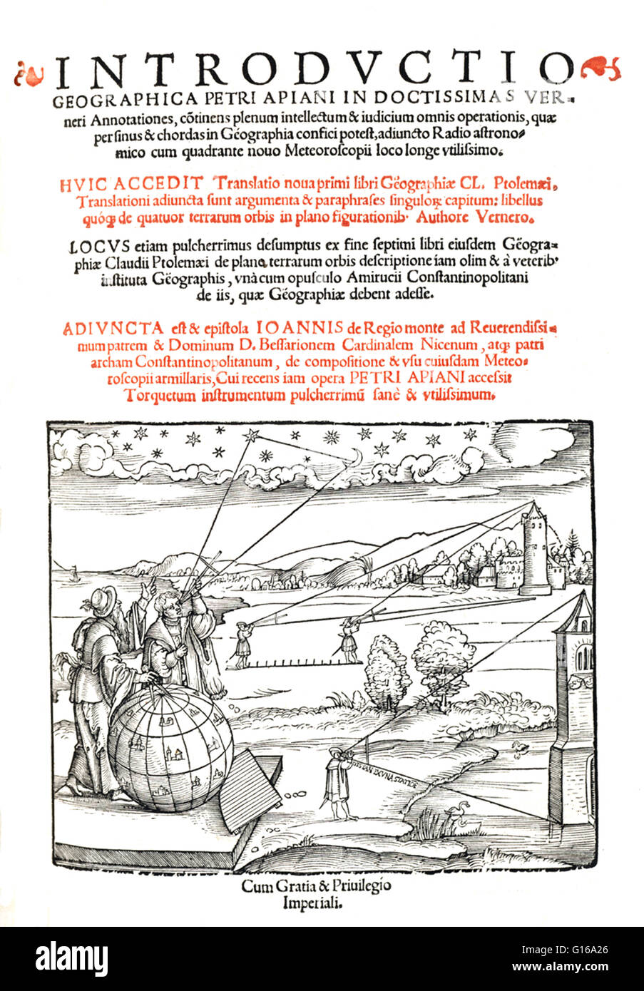 Frontispiz, Petrus Apianus, Introductio Geographica, 1532. Petrus