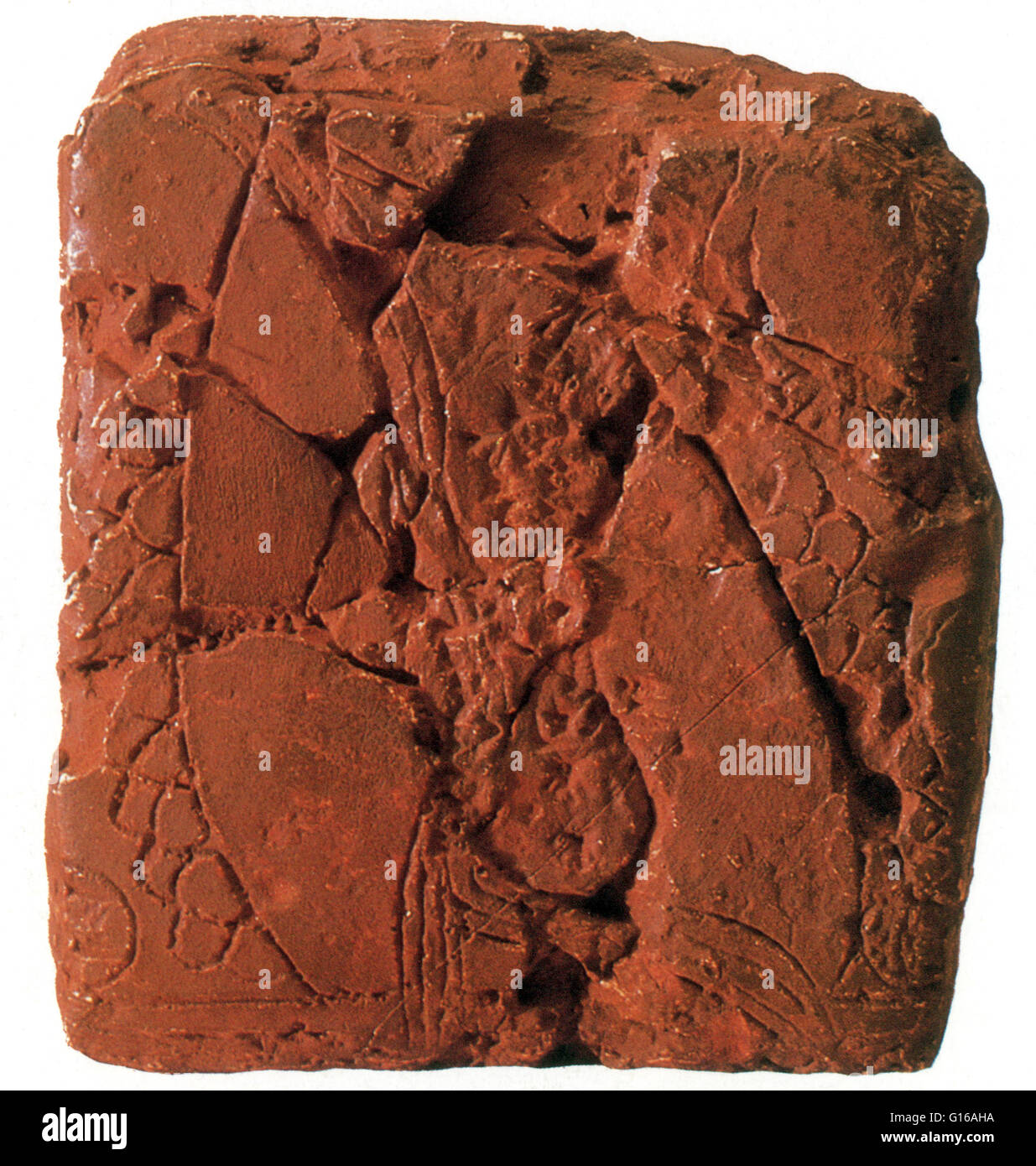 Babylonischen Tontafel, die allgemein anerkannt hat, als "die früheste bekannte Karte" das Artefakt ist ausgegraben im Jahr 1930 bei der ausgegrabenen zerstörten Stadt von Ga-sur. Die Oberfläche des Tabletts ist beschriftet mit einer Karte eines Stadtteils von zwei Bereiche von Hügeln begrenzt ein Stockfoto