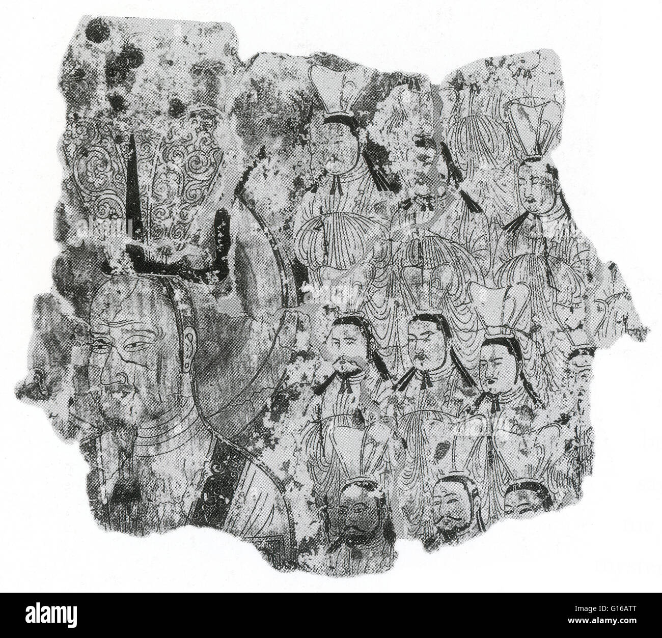 Stück Pergament glaubte, um Mani und seine Anhänger zu vertreten. O.d., unbekannter Künstler. Mani (216-274 n. Chr.) war ein iranischer Prophet und der Gründer des Manichäismus, einer gnostischen Religion der Spätantike, das einst weit verbreitet, aber jetzt ausgestorben ist. Bis th Stockfoto