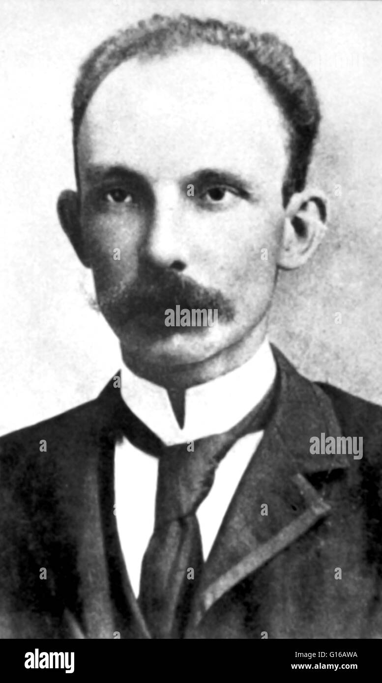 José Julián Martí Pérez (28. Januar 1853 - 19. Mai 1895) ist der kubanische Nationalheld und eine wichtige Figur in der lateinamerikanischen Literatur. In seinem kurzen Leben war er ein Dichter, Essayist, Journalist, eine revolutionäre Philosoph, Übersetzer, Professor, Stockfoto
