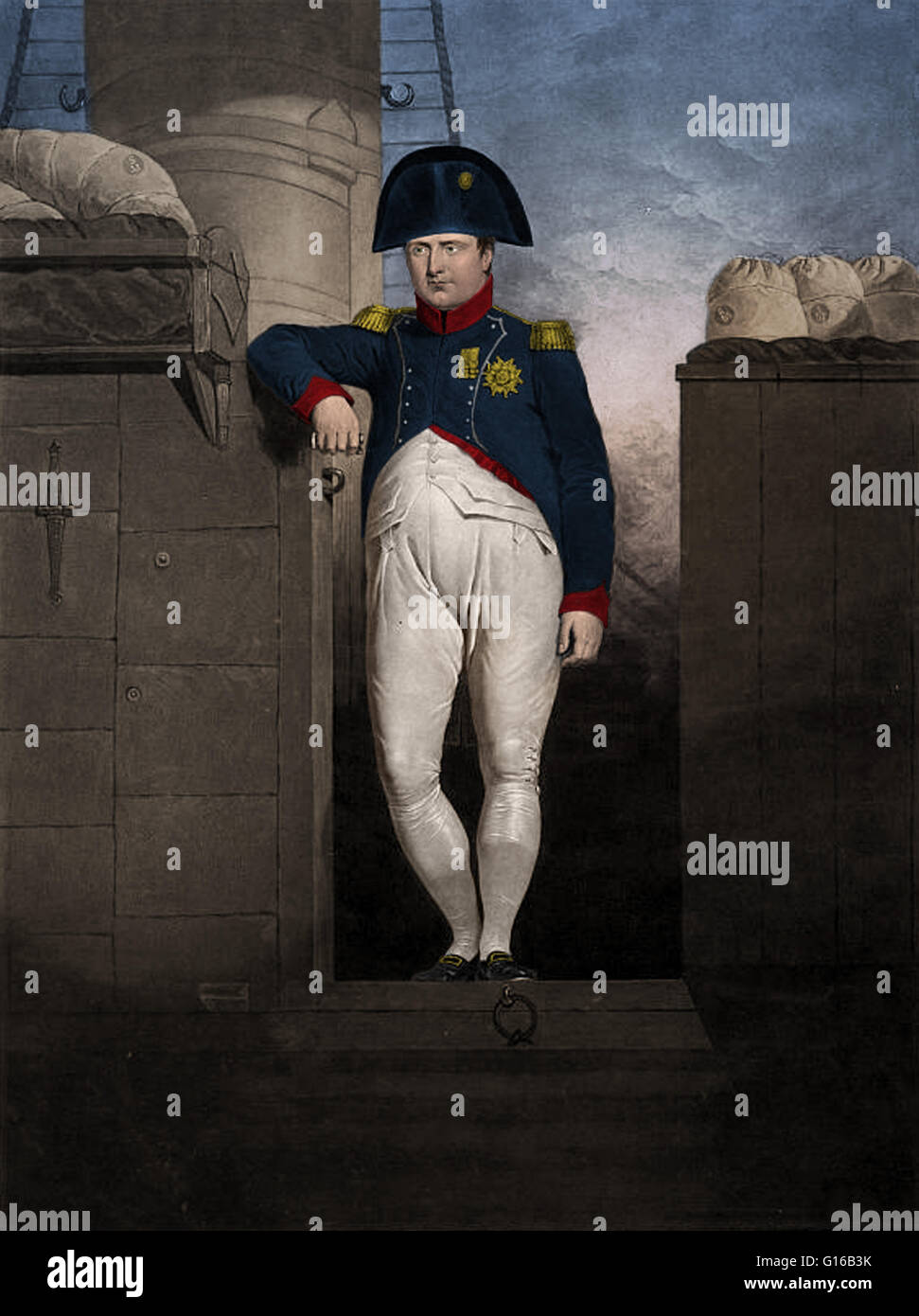 Napoleon Bonaparte (1769-1821) war ein französischer militärischer und politischer Führer während der letzten Stadien der französischen Revolution. Als Napoleon i., er war Kaiser der Franzosen von 1804 bis 1815. Seine Rechtsreformen der napoleonischen Code wurde ein Haupteinfluß o Stockfoto