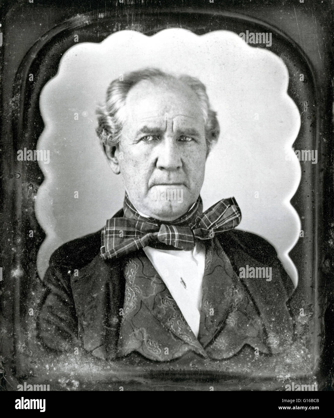 Undatierte Fotografie von Houston. Samuel "Sam" Houston (2. März 1793 - 26. Juli 1863) war ein amerikanischer Staatsmann, Politiker und Soldat. Er ist bekannt für seine Führung in Texas in den Vereinigten Staaten zu bringen. Sein frühere Leben inklusive Migration zu Te Stockfoto