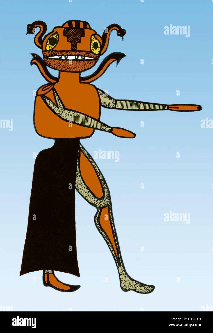 Antiken Griechenland, von einer ProtoDachbodenAmphora. ca