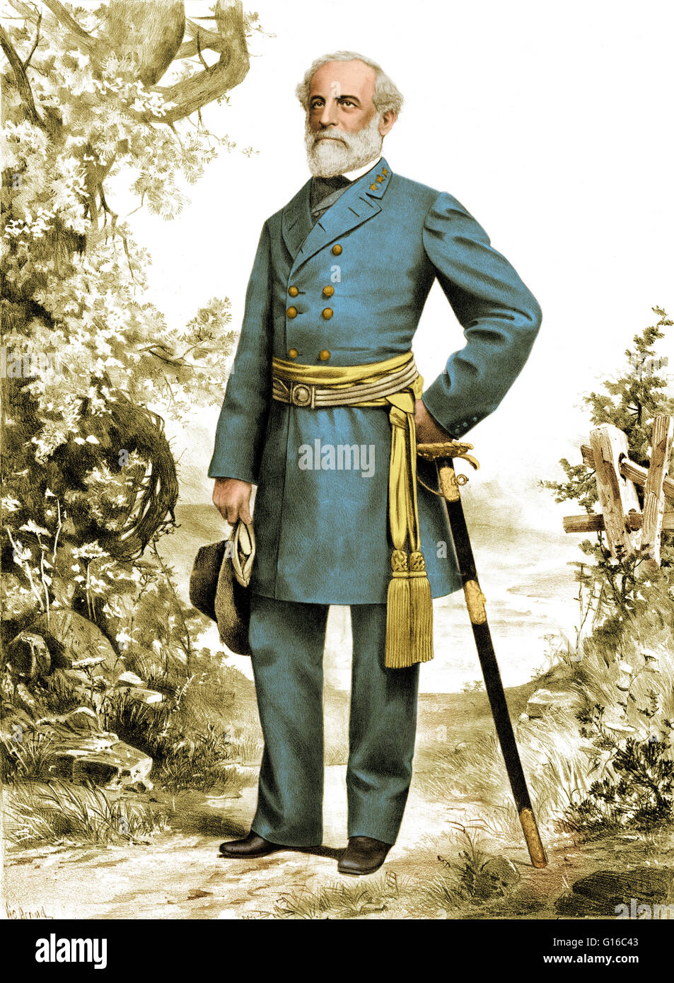 Robert Edward Lee (19. Januar 1807 - 12. Oktober 1870) war eine amerikanische Karriere Offizier befohlen, die Konföderierten Army of Northern Virginia im amerikanischen Bürgerkrieg bekannt wurde. Der Sohn des revolutionären Krieg Offizier Henry "Licht H Stockfoto