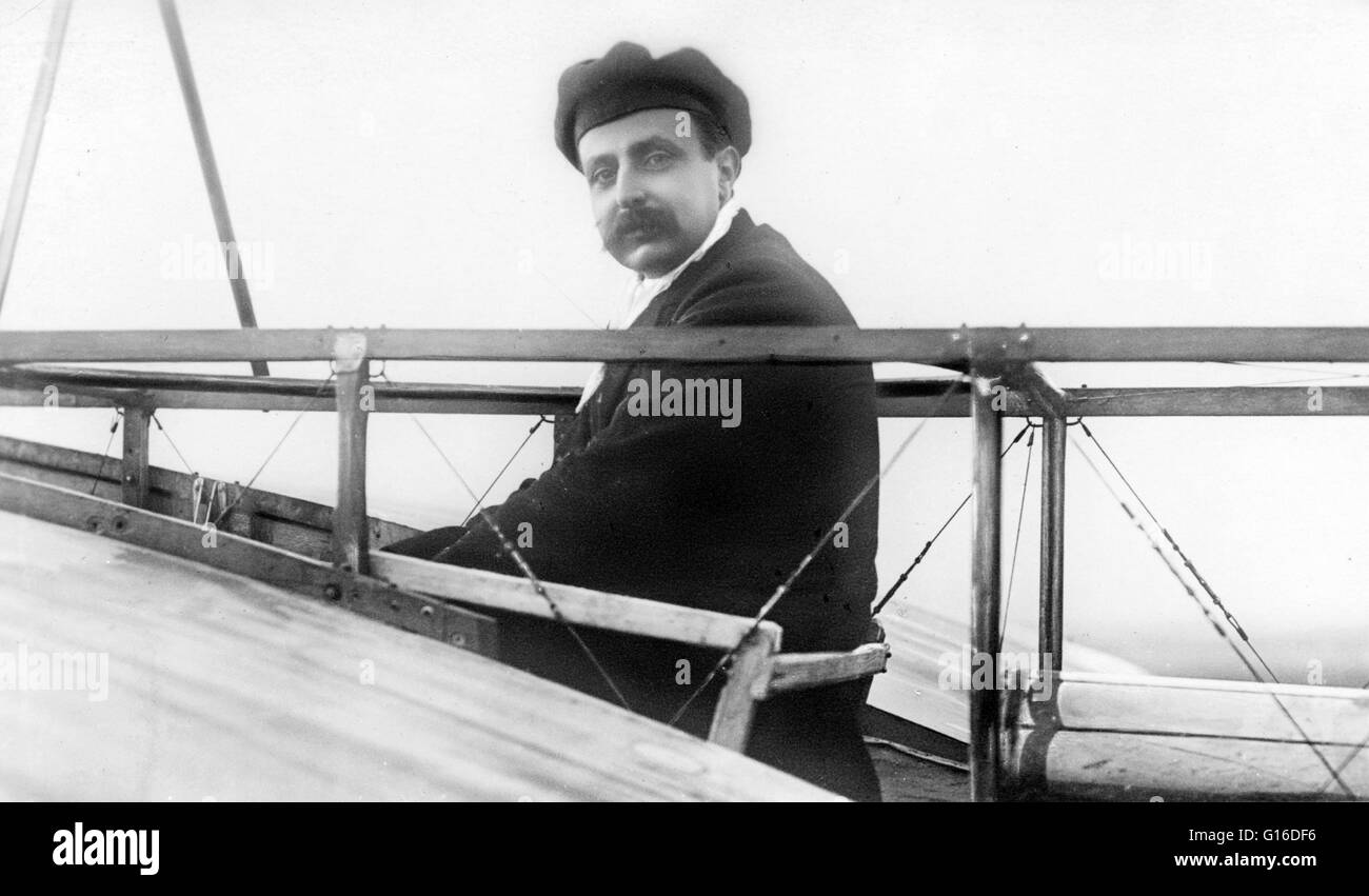 Louis Charles Joseph Blériot (1. Juli 1872 - 1. August 1936) war ein französischer Flieger, Erfinder und Ingenieur. Er entwickelte die erste praktische Stirnlampe für Autos und errichtete ein profitables Geschäft, Herstellung, mit viel von dem Geld machte er zu finan Stockfoto