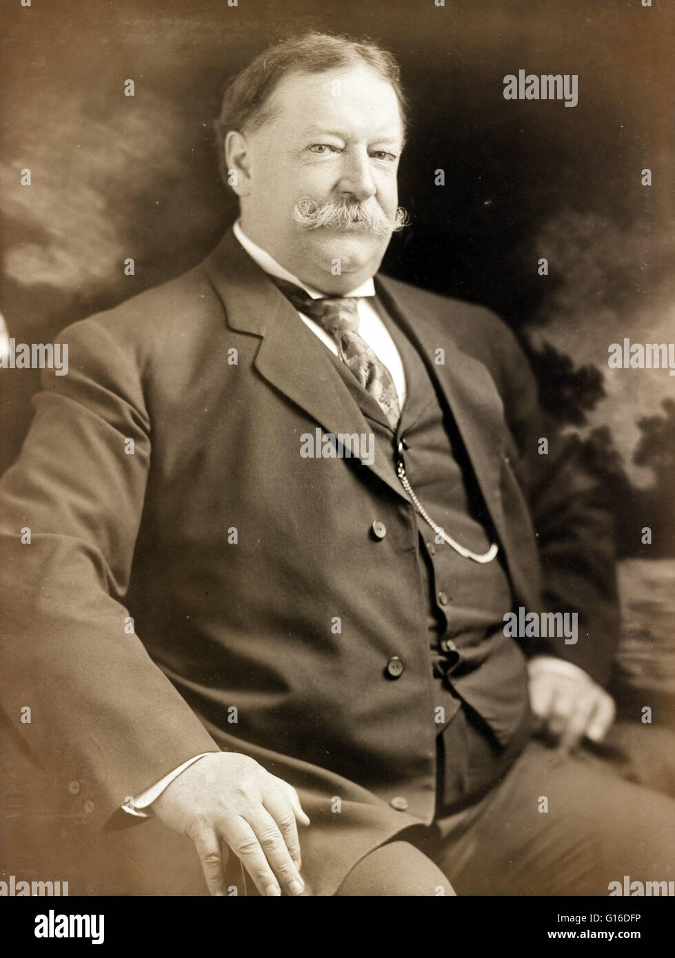 Sekretär des Krieges Taft fotografiert 8. Juni 1907 von Julius Caesar Strauss. Taft (15. September 1857 - 8. März 1930) war der 27. Präsident der Vereinigten Staaten (1909-1913) und später der zehnten Oberrichter der Vereinigten Staaten (1921-1930). Stockfoto
