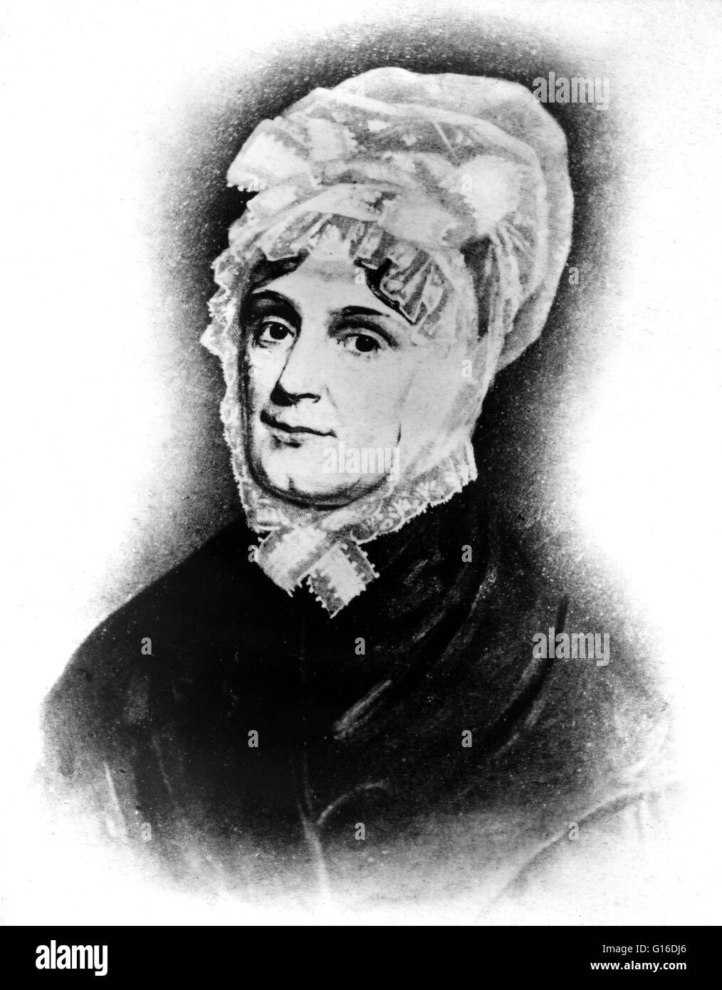 Anna Tuthill Symmes Harrison (25. Juli 1775 - 25. Februar 1864) war die Ehefrau von Präsident William Henry Harrison und Großmutter von Präsident Benjamin Harrison, war nominell First Lady der Vereinigten Staaten während ihres Mannes ein Monat Laufzeit im Jahr 1841, bu Stockfoto