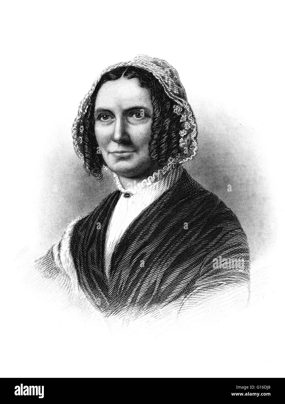 Abigail Befugnisse Fillmore (13. März 1798 - 30. März 1853), Ehefrau von Präsident Millard Fillmore, war First Lady der Vereinigten Staaten von 1850 bis 1853. Im Jahre 1819 nahm sie einen Lehrauftrag an der neuen Akademie in New Hope, wo ihre älteste Schülerin Millard Füllung war Stockfoto