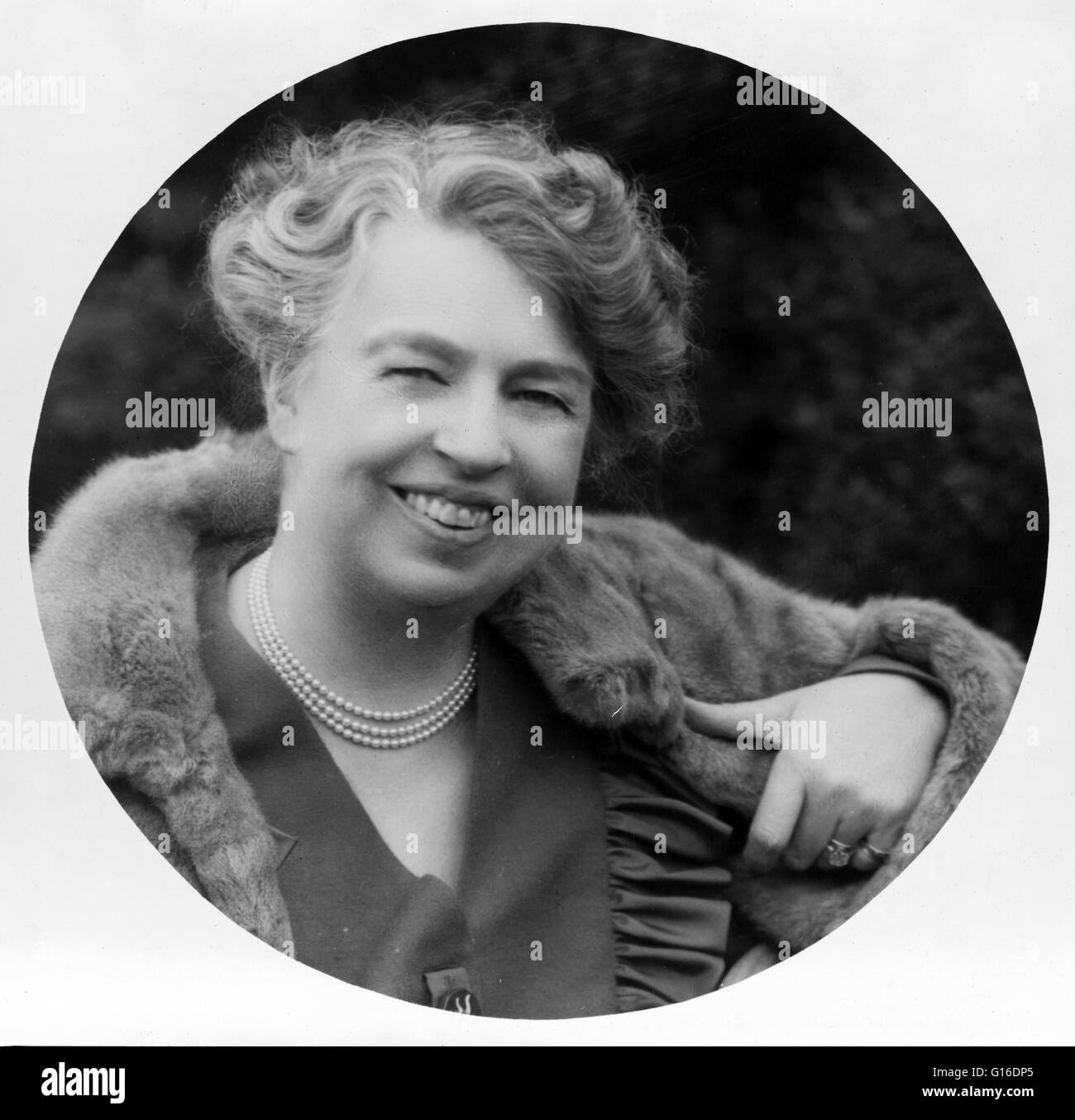Eleanor (11. Oktober 1884 - 7. November 1962) war ein US-amerikanischer Politiker. Sie war der dienstälteste First Lady der Vereinigten Staaten, die Post von März 1933 bis April 1945 während ihres Mannes vier Semester im Amt halten. Sie heiratete sie Stockfoto