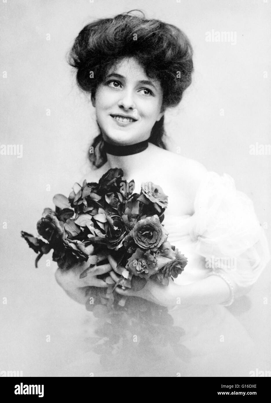 Florence Evelyn Nesbit (25. Dezember 1884 - 17. Januar 1967) war eine populäre amerikanische Tänzerin und Künstler Modell. In der ersten Hälfte des 20. Jahrhunderts war die Figur und Gesicht von Evelyn Nesbit überall in Massen Zeitung und ma Stockfoto