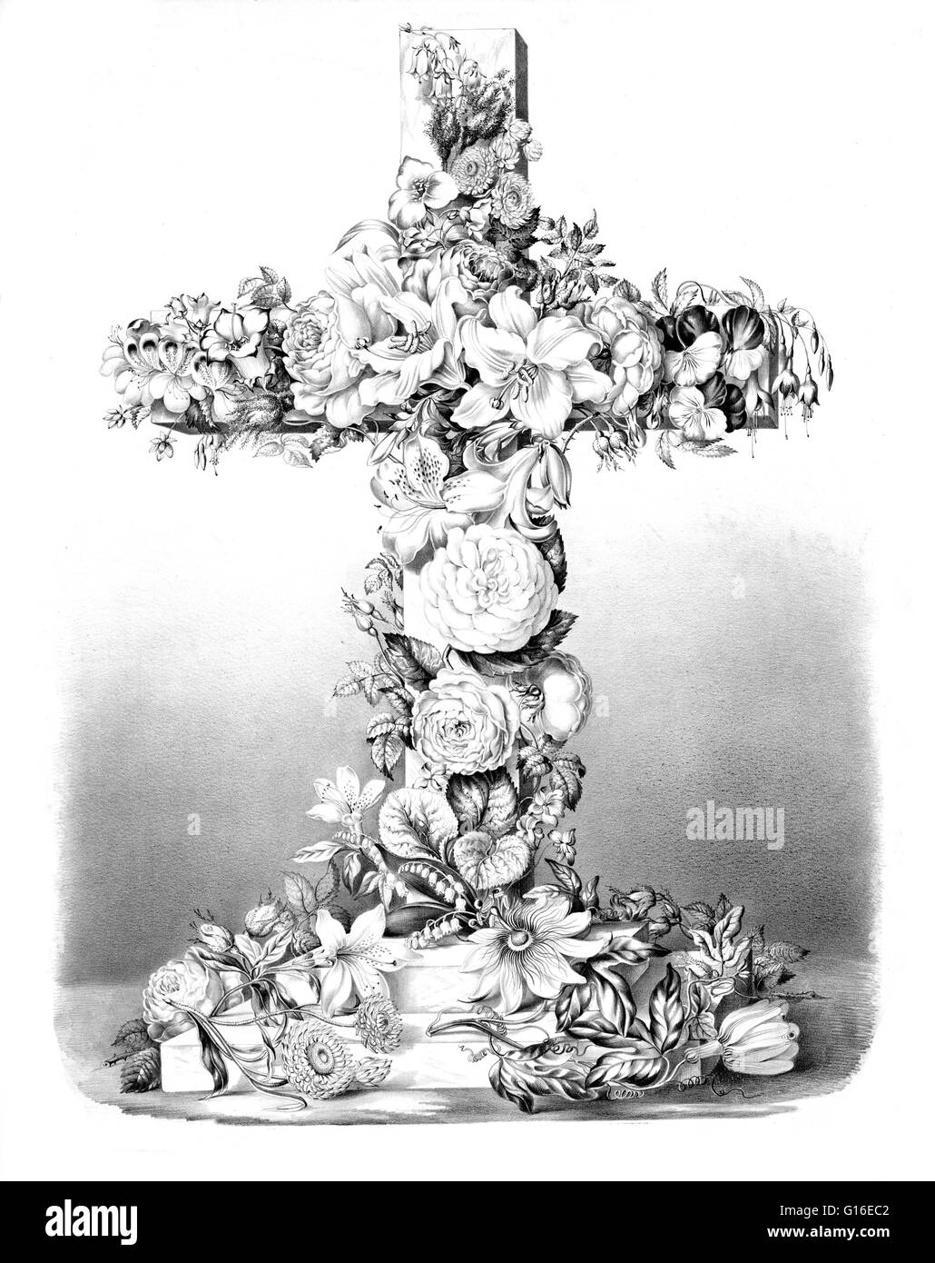 Unter dem Titel: "die Ostern Kreuz." Das Wort Kreuz letztlich kommt vom lateinischen Crux, eine römische Folter-Gerät für die Kreuzigung, über alte Iren Cros verwendet. Der Begriff wurde im 10. Jahrhundert als Bezeichnung für das Instrument von der quälenden Executio ins Englische eingeführt. Stockfoto