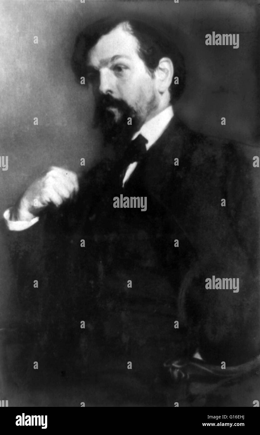 Achille-Claude Debussy (22. August 1862 - 25. März 1918) war ein französischer Komponist. Er war einer der prominentesten Figuren arbeiten auf dem Gebiet der impressionistischen Musik. 1903 wurde er zum Ritter der Ehrenlegion ernannt. Eine wichtige Figur in der transi Stockfoto