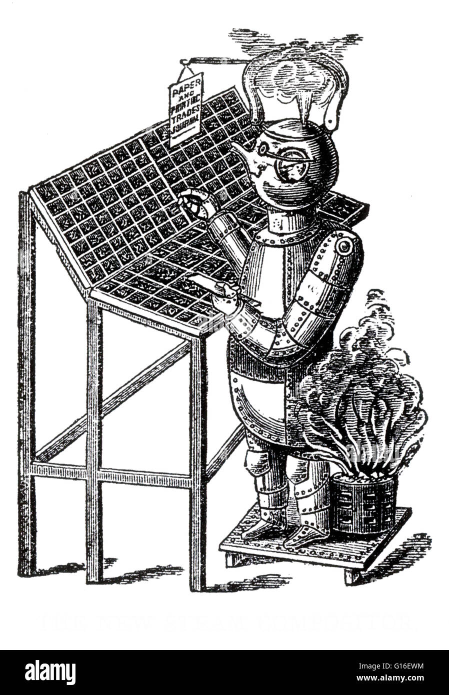Der Begriff "Roboter" wurde erstmals verwendet um zu kennzeichnen, dass fiktive Automaten ein 1921 R.U.R. Spielen des tschechischen Schriftstellers Karel Capek.  Im Jahr 1928 wurde eines der ersten humanoiden Robotern auf der Jahresausstellung der Modell-Ingenieure-Society in London ausgestellt. Erfunden von W. Stockfoto