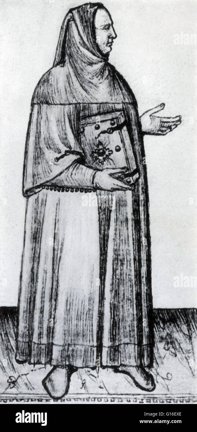 Giovanni Boccaccio (1313 - 21 Dezember 1375) war ein italienischer Schriftsteller, Dichter, Korrespondent von Petrarch und eine wichtige Renaissance-Humanist. Er war der Sohn eines Florentiner Kaufmanns, Boccaccino di Chellino, und eine unbekannte Frau; Er entstand wahrscheinlich aus w Stockfoto