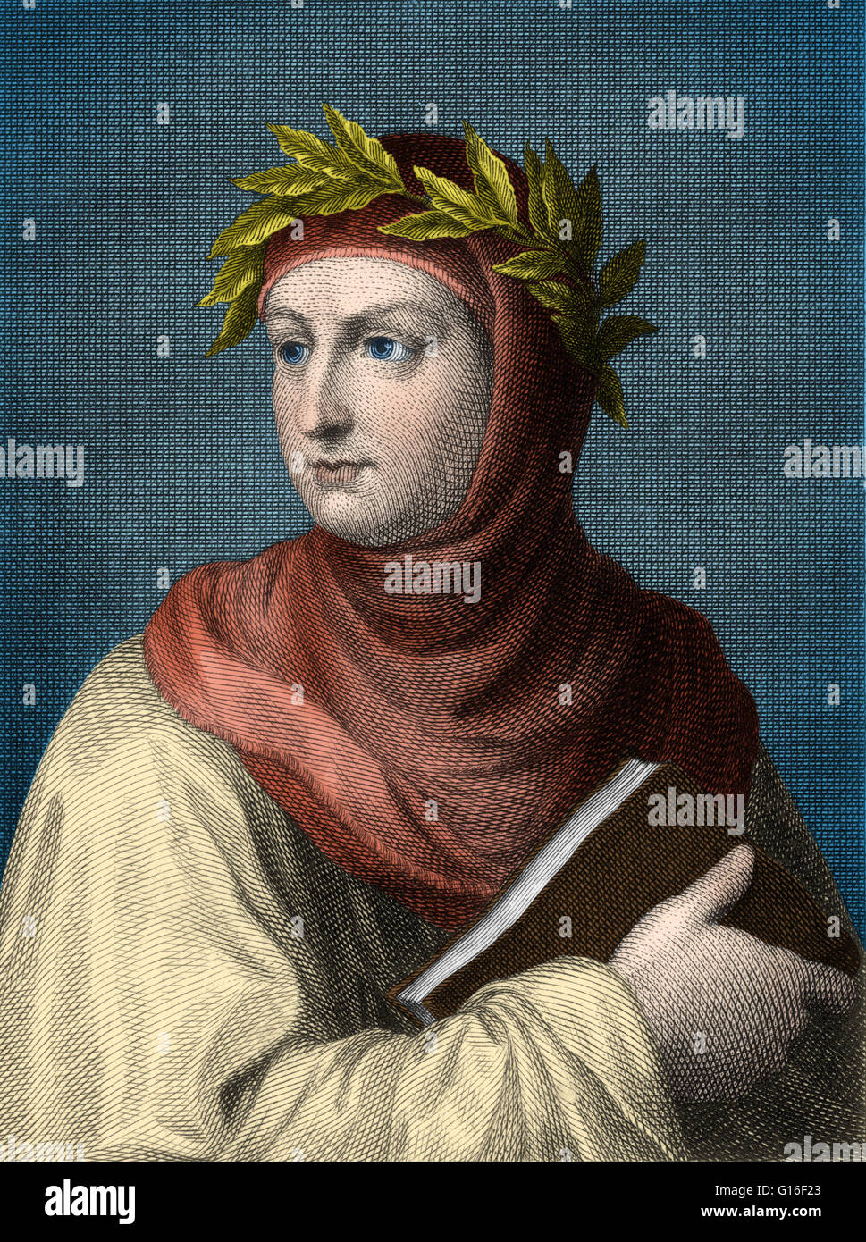 Giovanni Boccaccio (1313 - 21 Dezember 1375) war ein italienischer Schriftsteller, Dichter, Korrespondent von Petrarch und eine wichtige Renaissance-Humanist. Er war der Sohn eines Florentiner Kaufmanns, Boccaccino di Chellino, und eine unbekannte Frau; Er entstand wahrscheinlich aus w Stockfoto