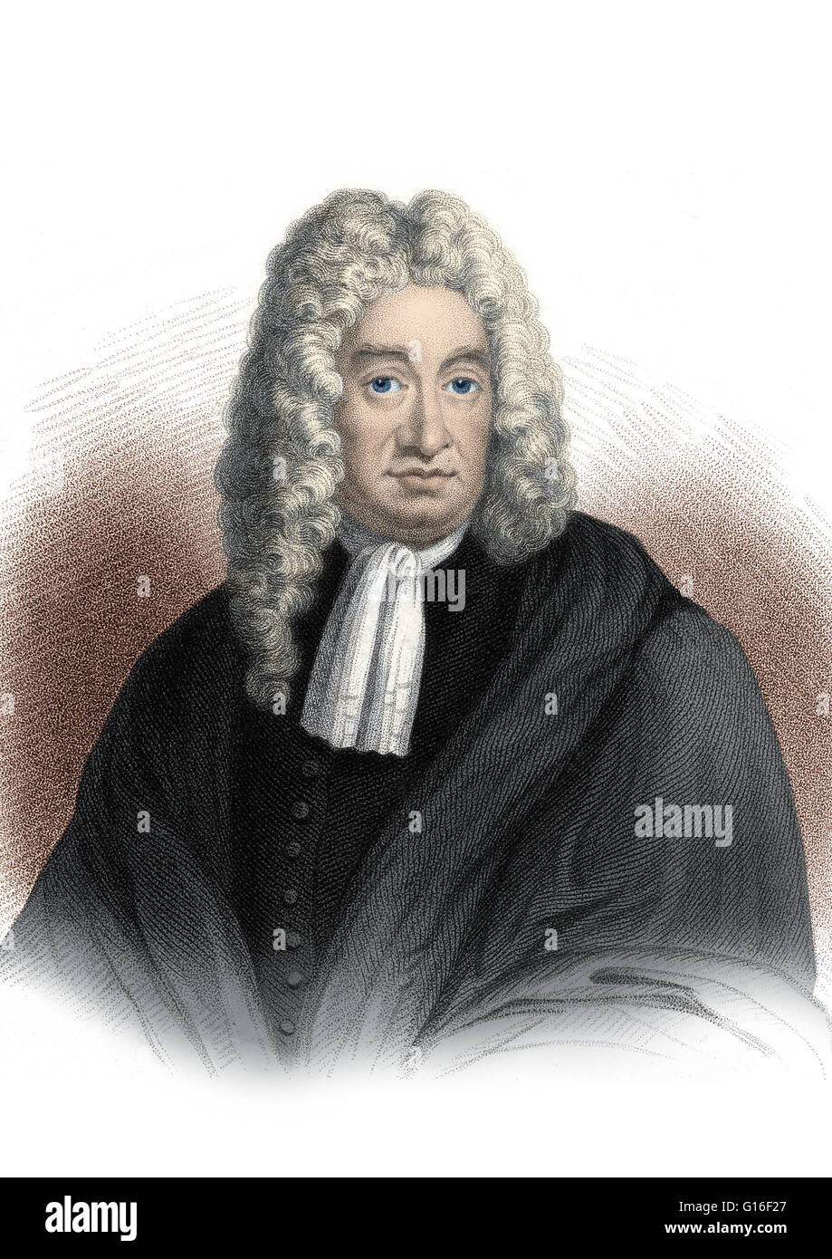 Daniel Defoe (1660 - 24. April 1731) war ein englischer Händler, Schriftsteller, Journalist, Pamphletisten und Spion. In seinem frühen Leben, erlebt er einige der ungewöhnlichsten Ereignisse in der englischen Geschichte: im Jahre 1665, 70.000 kamen durch die große Pest von London und n Stockfoto