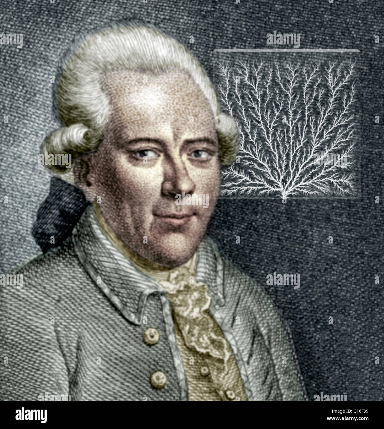 Georg Christoph Lichtenberg (1. Juli 1742 - 24. Februar 1799) war ein deutscher Wissenschaftler. Er war der erste, der eine Professur experimentelle Physik in Deutschland explizit gewidmet. Er ist für seine Untersuchungen in Strom und Discov erinnert. Stockfoto