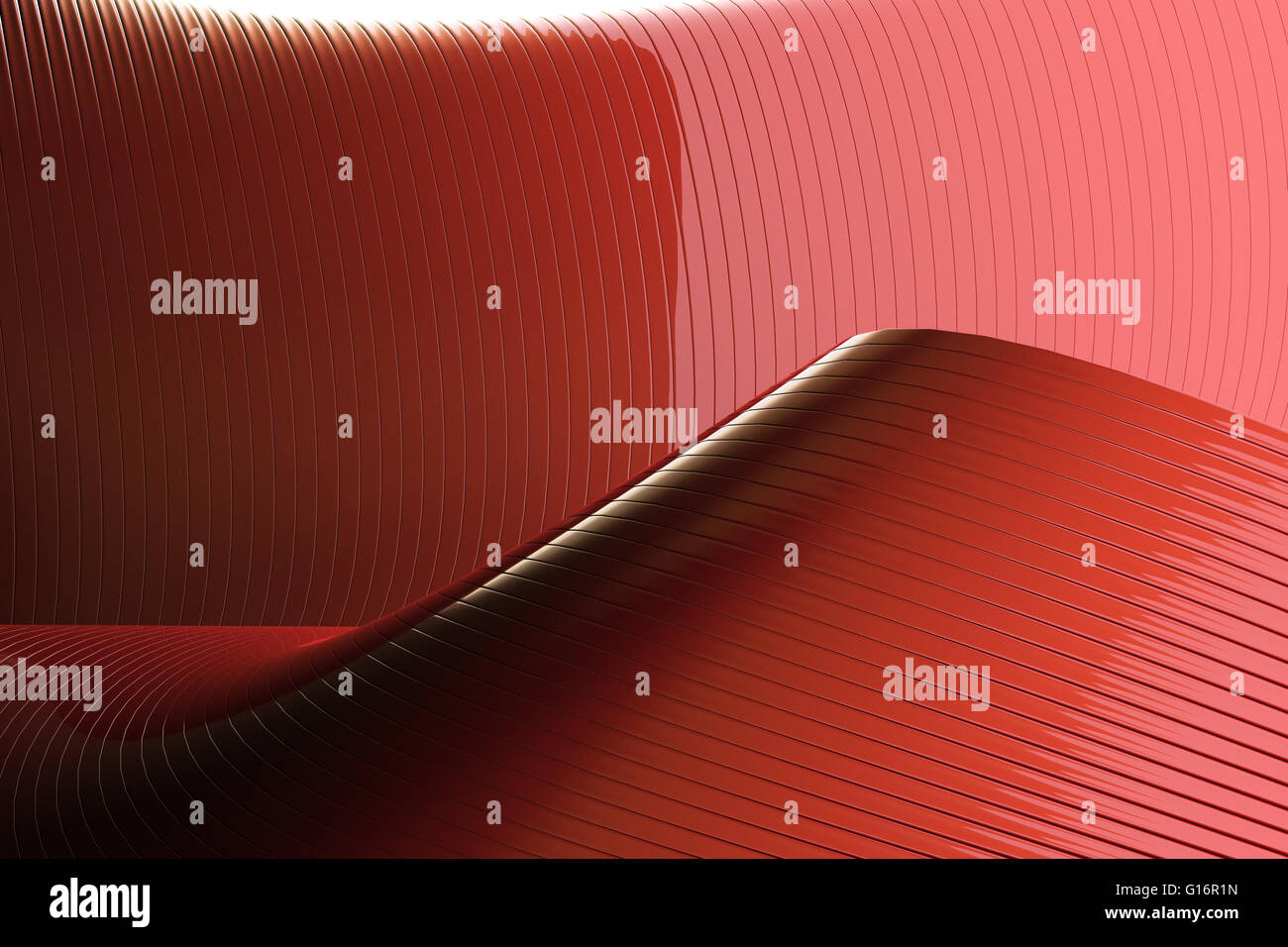 Kunststoff abstrakten roten Streifen Muster Hintergrund Stockfoto